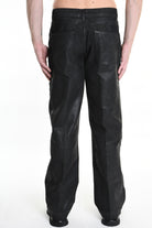 3Z M1108 JEANS Regular Long Rubberized Coating Black MAN LA HAINE INSIDE US