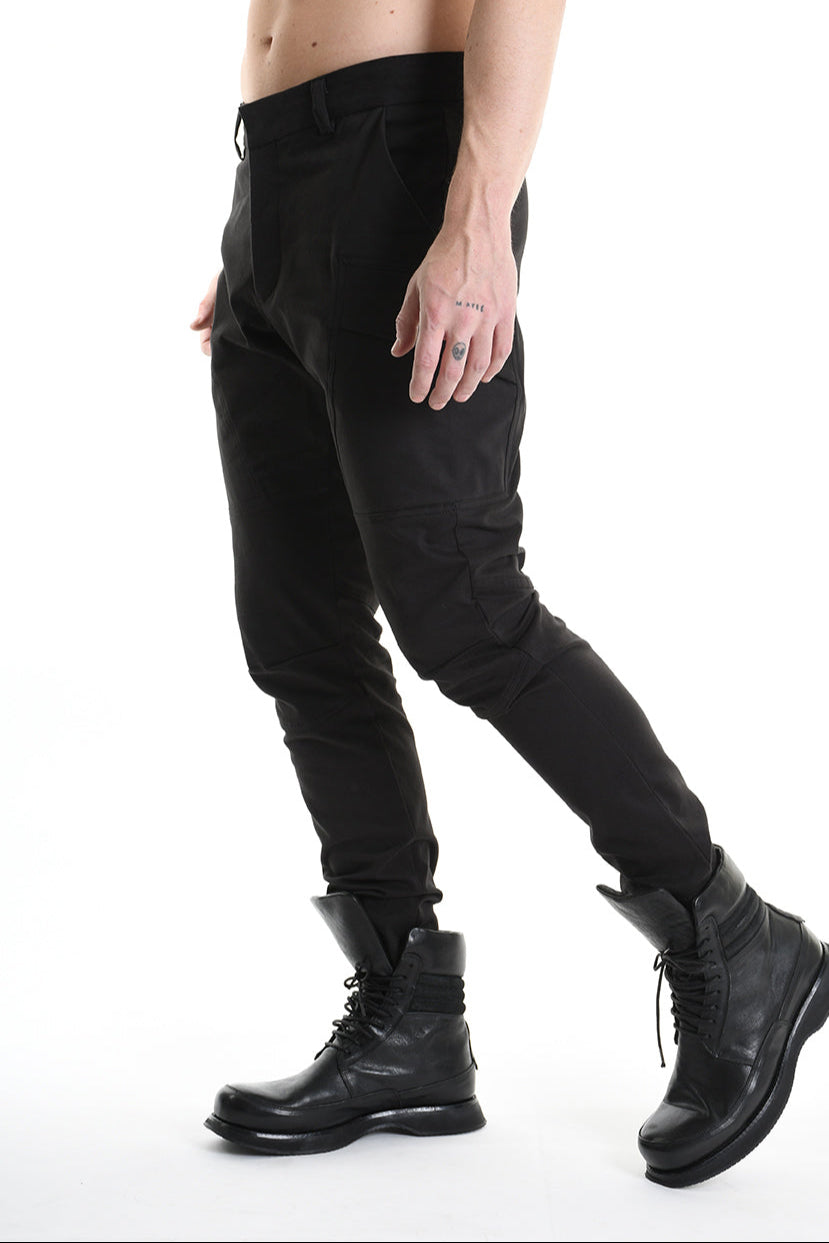 3Z M1109 TROUSER Skinny Cotton Stretch Black MAN LA HAINE INSIDE US