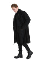 3P M1178 COAT Regular Woven Cloth Fabric Black LA HAINE INSIDE US