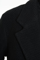 3Z M1113 COAT Comfort Blend Wool Black LA HAINE INSIDE US