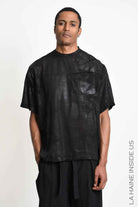 3Z M1311 T-SHIRT Over Viscose Wool Rubberized Coating Black