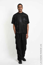 3Z M1311 T-SHIRT Over Viscose Wool Rubberized Coating Black
