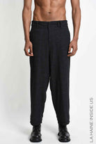 3Z M1315 TROUSER Comfort Check Blend Cotton Black