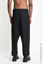 3Z M1315 TROUSER Comfort Check Blend Cotton Black