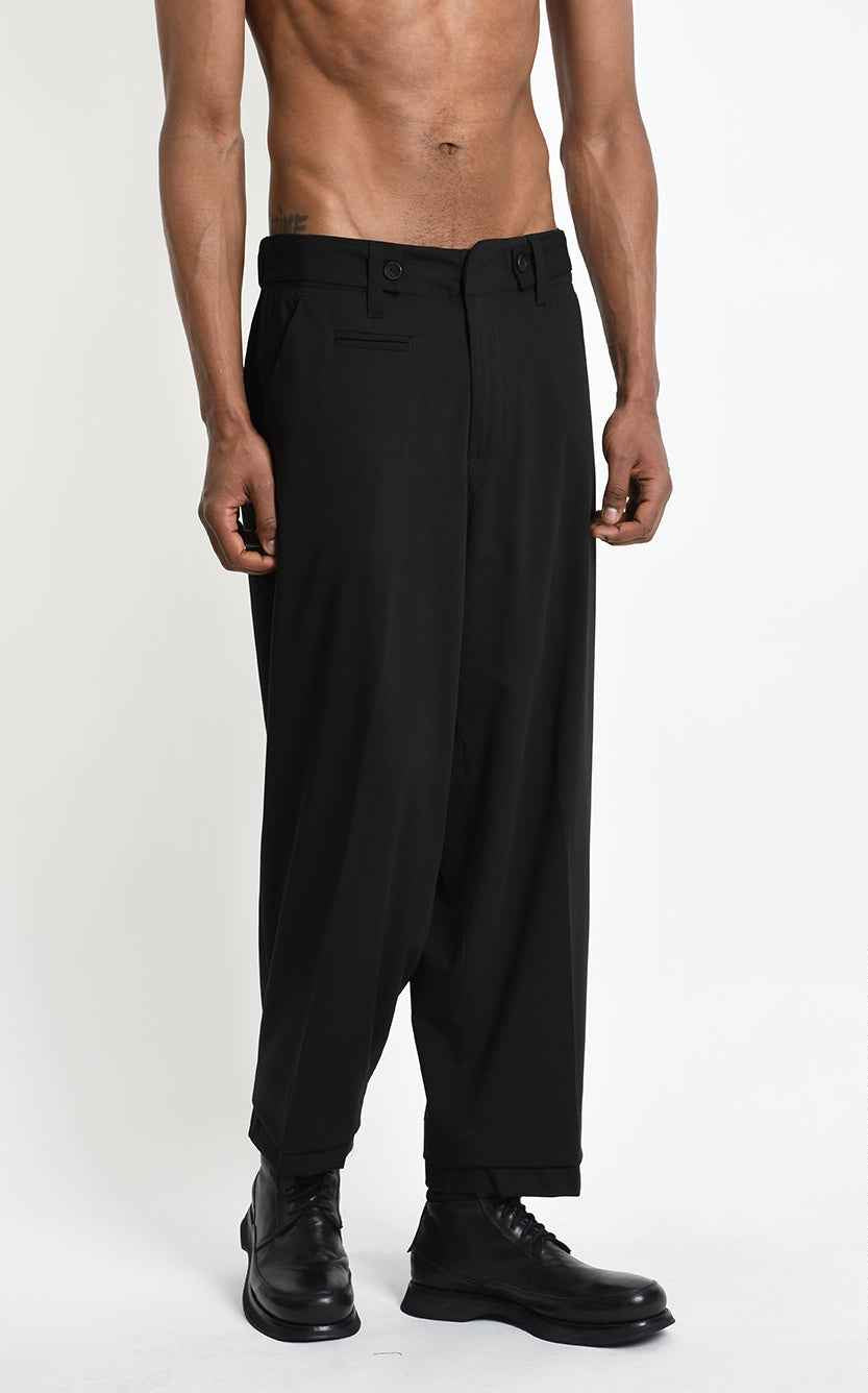 3Z M1317 TROUSER Comfort Fluid Blend Wool Black