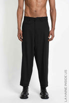 3Z M1317 TROUSER Comfort Fluid Blend Wool Black