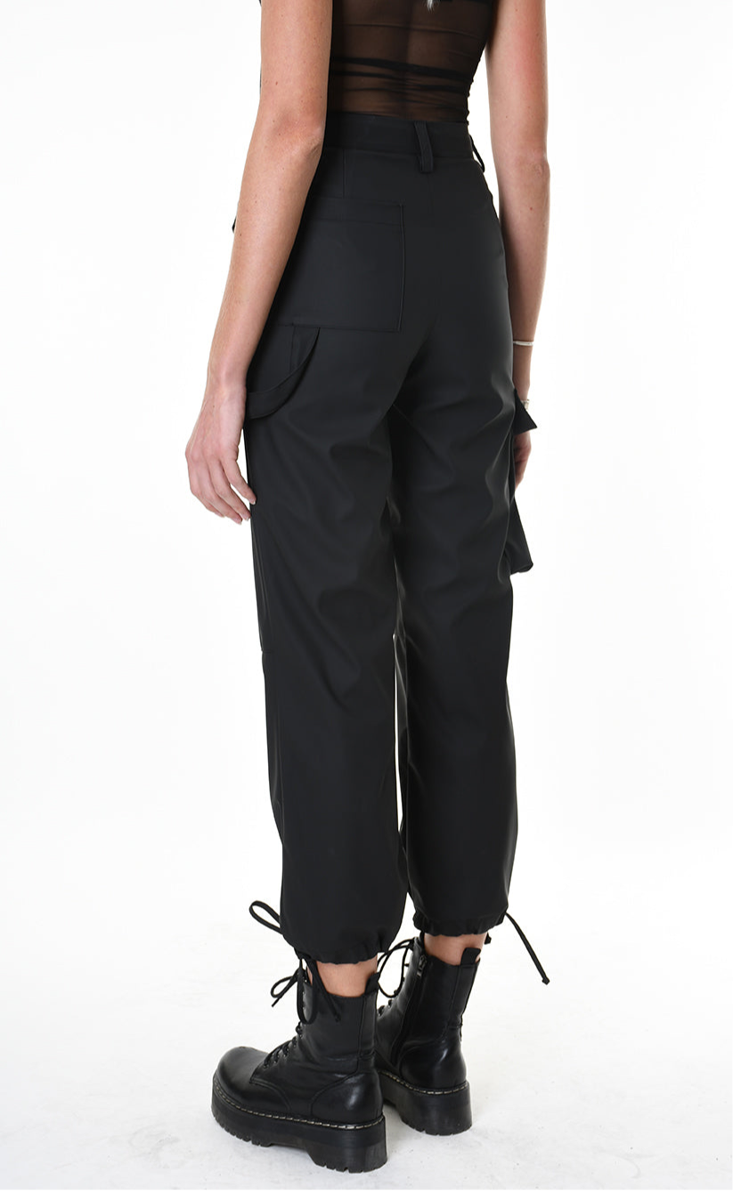 A34Z LW68825 TROUSER Rubberized Technical Fabric﻿ Stretch Black