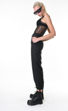 A34Z LW68825 TROUSER Rubberized Technical Fabric﻿ Stretch Black
