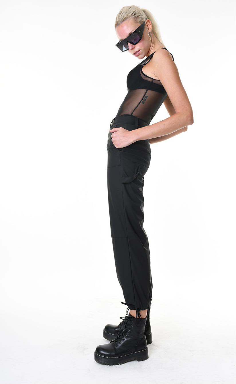 A34Z LW68825 TROUSER Rubberized Technical Fabric﻿ Stretch Black