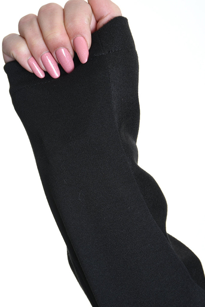 4B W5152 COAT Asymmetric Cloth Lined & Punto Milano Black LA HAINE INSIDE US