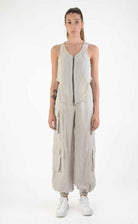 A34B LW69624 Tank Top Linen Viscose Sand