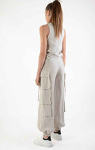 A34B LW69624 Tank Top Linen Viscose Sand