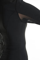 4B LW790 DRESS Tecno Stretch & Tulle Black LA HAINE INSIDE US