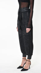 A34B LW88025 TROUSER Over Gabardine Cotton Coated UNISEX D Black