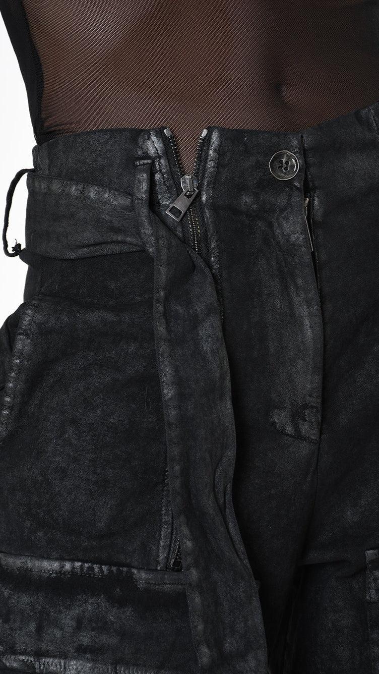 A34B LW88025 TROUSER Over Gabardine Cotton Coated UNISEX D Black