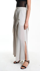 A34B W505725 TROUSER Wide Georgette Sand