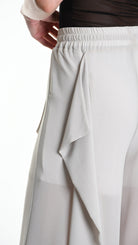 A34B W505725 TROUSER Wide Georgette Sand