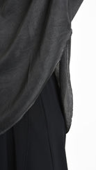 A34B W508425 BLUSA Over Satin Viscose Dyed Cold Black