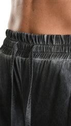 A34B W512425 TROUSER Over Wide Satin Viscose Black