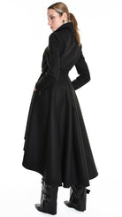 4B W5151 COAT Asymmetric Cloth Lined Black TEPHRA