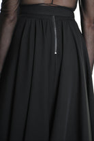 4B W5155 SKIRT Asymmetric Tecno Stretch Black LA HAINE INSIDE US
