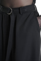 4B W5156 TROUSER Wide Fit Tecno Stretch Black WOMAN LA HAINE INSIDE US