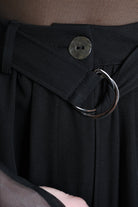 4B W5156 TROUSER Wide Fit Tecno Stretch Black WOMAN LA HAINE INSIDE US