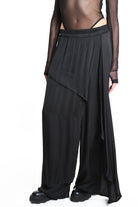 4B W5165 TROUSER Regular Satin Viscose Dyed Hot Black WOMAN LA HAINE INSIDE US