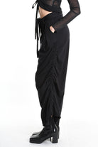 4B W5177 TROUSER Wide Fit Punto Milano Black WOMAN LA HAINE INSIDE US