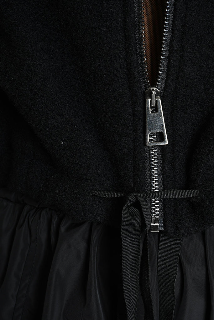 4B W5188 BOMBER Over Boiled Wool & Doubled Nylon Black LA HAINE INSIDE US