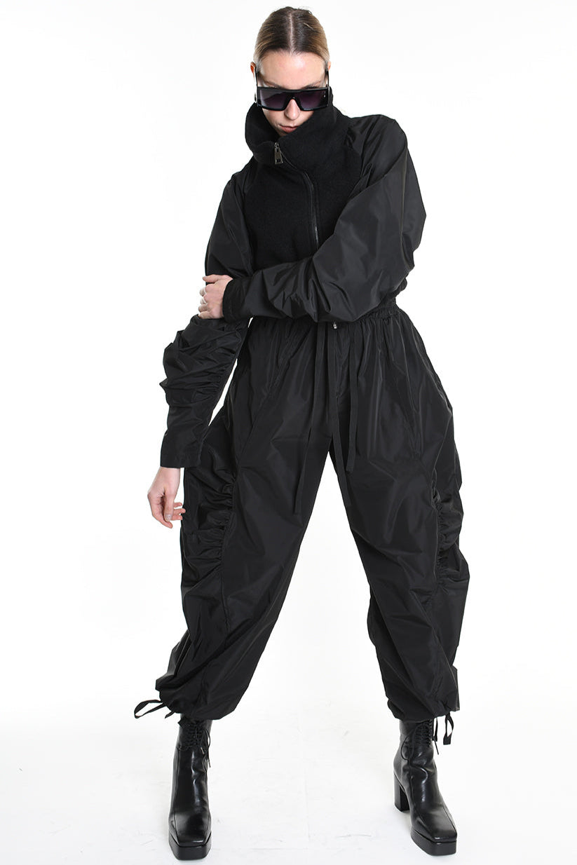 4B W5188 BOMBER Over Boiled Wool & Doubled Nylon Black LA HAINE INSIDE US