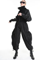 4B W5188 BOMBER Over Boiled Wool & Doubled Nylon Black LA HAINE INSIDE US