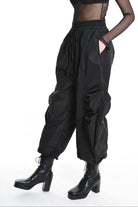 4B W5189 TROUSER Over Nylon Black WOMAN LA HAINE INSIDE US