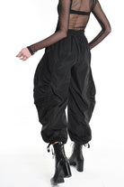 4B W5189 TROUSER Over Nylon Black WOMAN LA HAINE INSIDE US