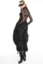 4B W5189 TROUSER Over Nylon Black WOMAN LA HAINE INSIDE US