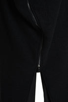 4B W5220 COAT Over Asymmetric Boiled Wool & Nappa Leather Black LA HAINE INSIDE US