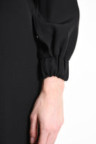 4B W5247 CROPPED OVERSIZED BOMBER in Techno Stretch Black LA HAINE INSIDE US