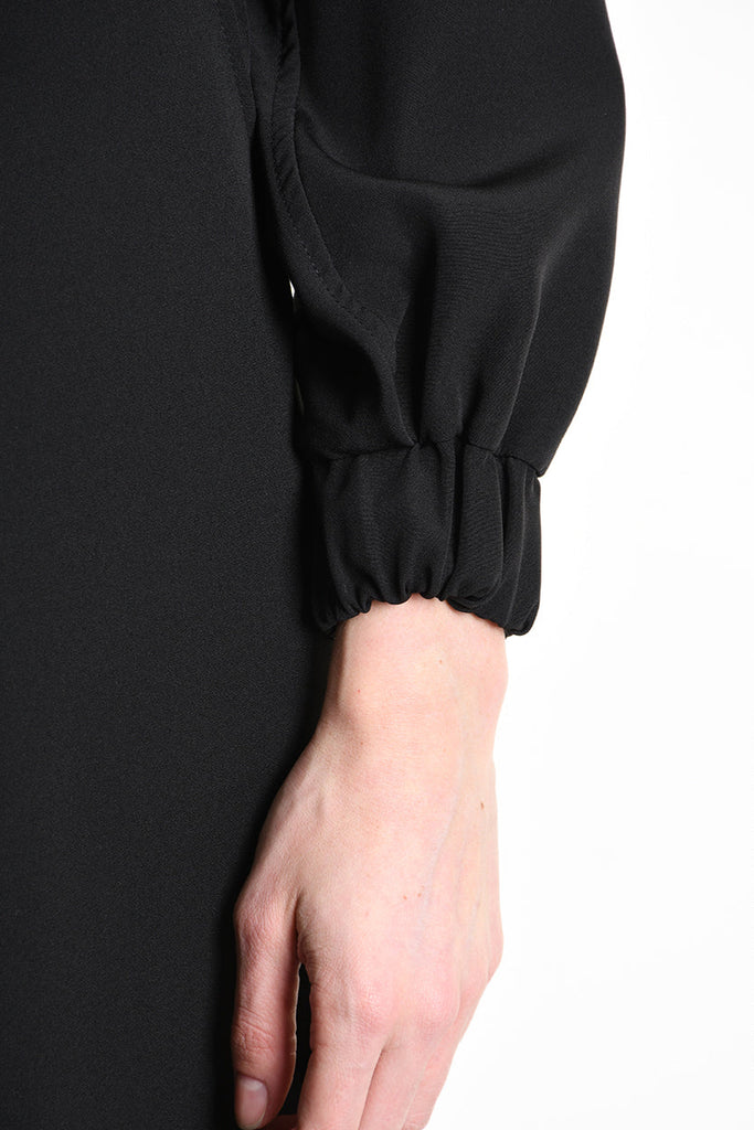 4B W5247 CROPPED OVERSIZED BOMBER in Techno Stretch Black LA HAINE INSIDE US