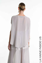 4B W5340 TUNIC Over in Georgette Grey