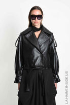 4B W5507 JACKET Over Nappa Leather Lined Black
