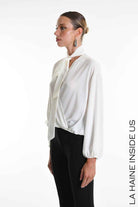 4G W5288 SHIRT Over in Georgette White