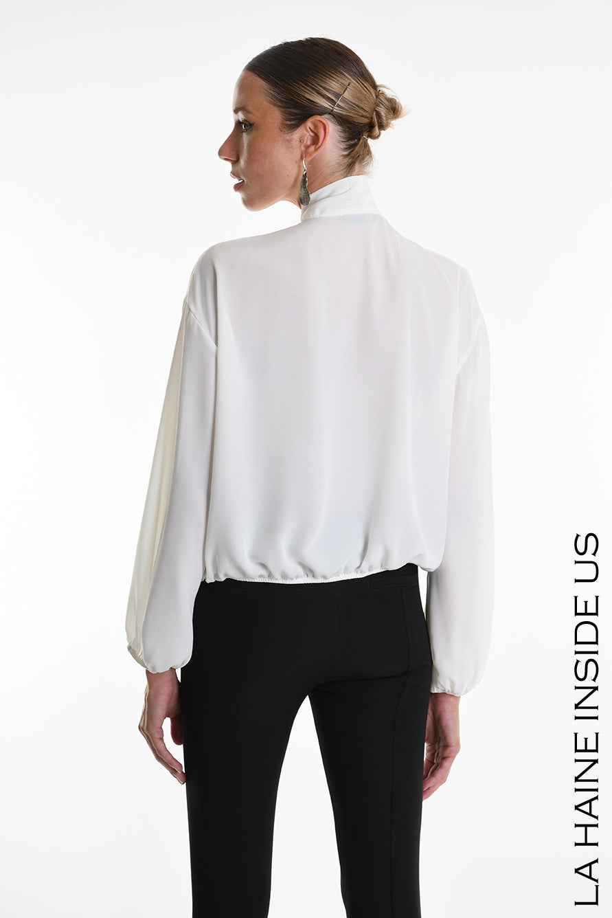 4G W5288 SHIRT Over in Georgette White