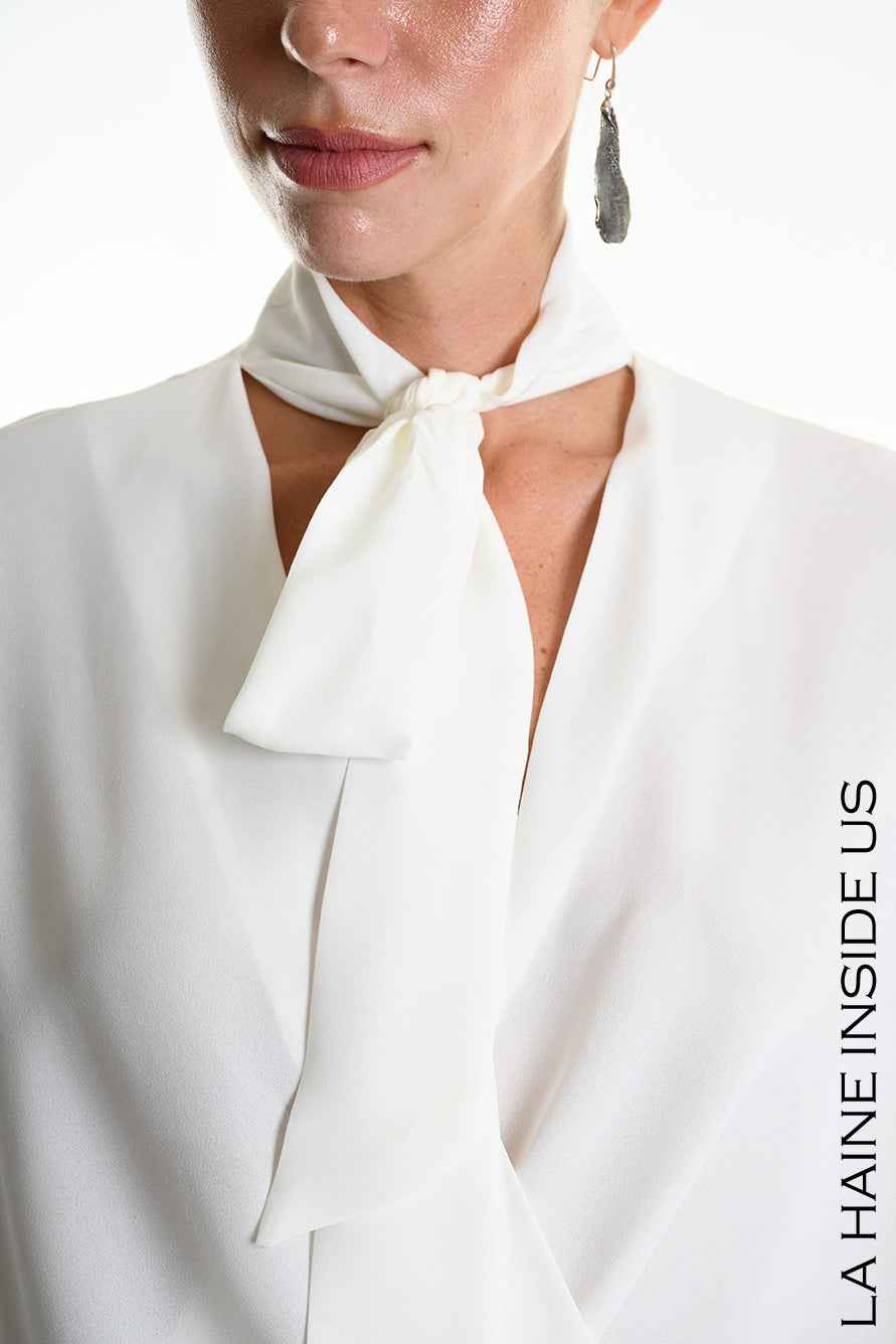 4G W5288 SHIRT Over in Georgette White