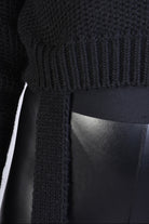 A34J LW61425 SWEATER Fineness 3 Black - Ecru