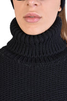 A34J LW61425 SWEATER Fineness 3 Black - Ecru