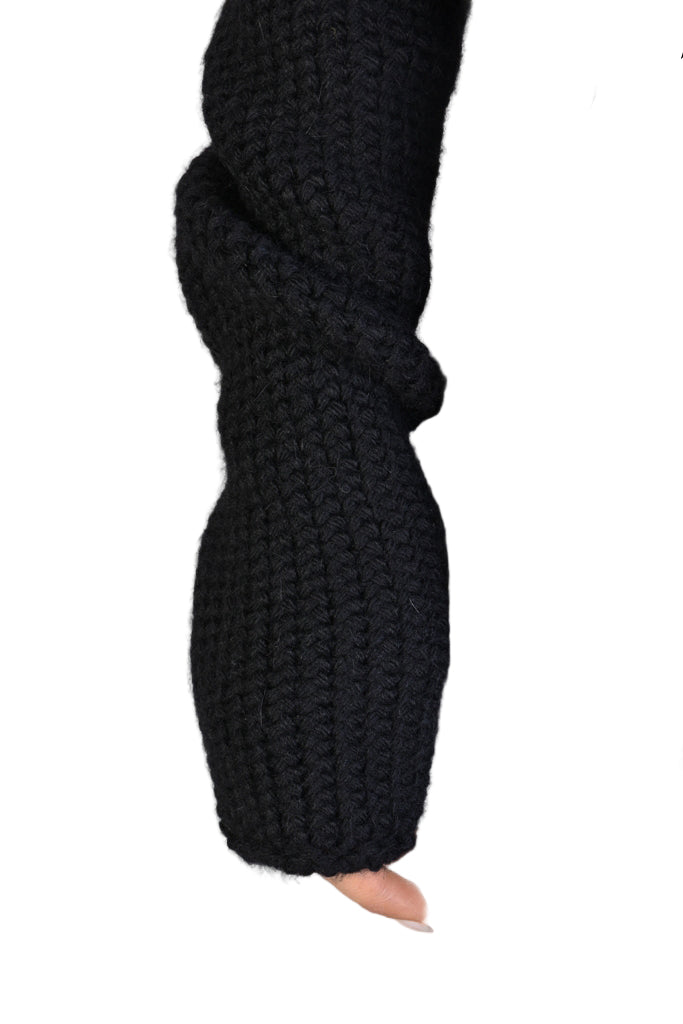 A34J LW61425 SWEATER Fineness 3 Black - Ecru