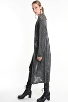 4K W5131 OVERSIZED CARDIGAN in Mohair Gauge 3 Grey LA HAINE INSIDE US