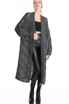 4K W5131 OVERSIZED CARDIGAN in Mohair Gauge 3 Grey LA HAINE INSIDE US