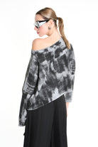 4K W5134 CROPPED OVERSIZED KNITWEAR Gauge 7 Gre LA HAINE INSIDE US