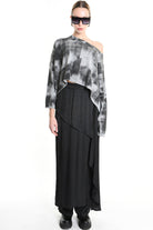 4K W5134 CROPPED OVERSIZED KNITWEAR Gauge 7 Gre LA HAINE INSIDE US